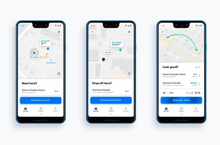 maps integration ridesharing mobile app