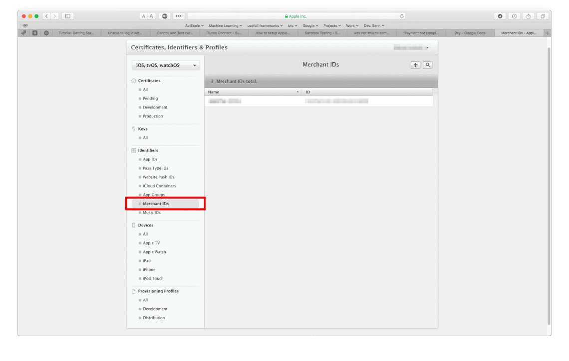 Merchant id apple как создать